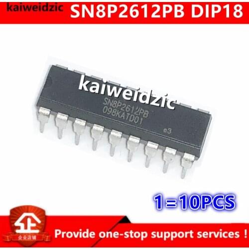 Kaiweikdic New imported original SN8P2612PB MCU processor 8-bit microcontroller electric fan IC chip DIP18
