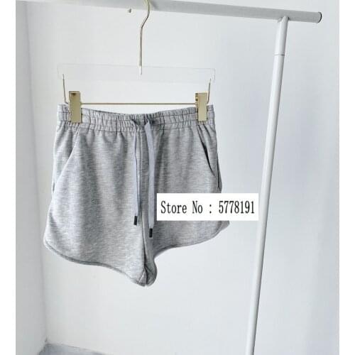 2021 summer Letters gray Cotton Denim Shorts Woman Short PANTS High Waist Fashion