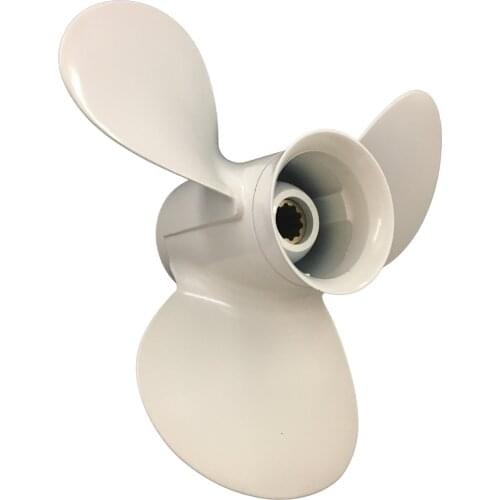Boat Propeller Suit For Yamaha 9 7/8X9 Aluminum Prop 25-30HP 3 Blade 10 Tooth Rh Oem No: 664-45941-01-El