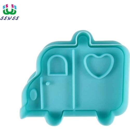 Love Fast Food Car Pattern Printing Molds,Food Grade Plastic Cake Decorating Cutters Tools,Direct Selling