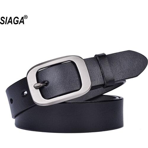 2020 New Brand Name Design Female Retro Pin Buckles Metal Womens Fancy Vintage Real Genuine Leather Belts 2.8cm AK042