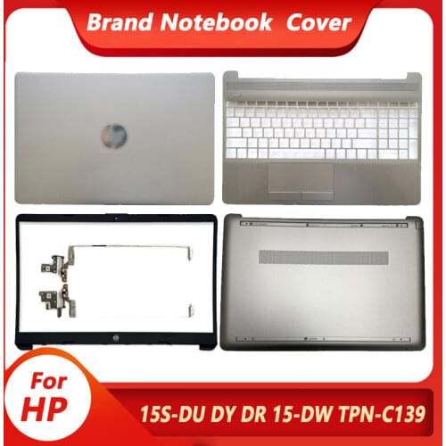 New For HP 15-DW 15S-DU 15S-DY Series Laptop LCD Back Cover/Front Bezel/Palmrest/Bottom Case/Hings Top A Cover L52012-001