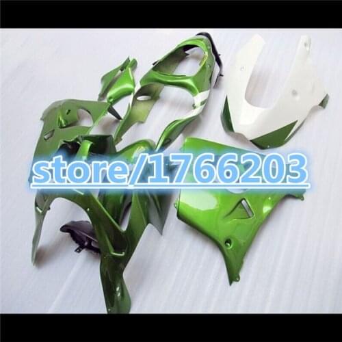 NEW For Kawasaki ZX-9R 00-01 green WHITE ZX9R 2000-2001 Ninja zx 9r 2000-2001 ZX-9R 00 01 ABS Fairing Set Plastic Kit