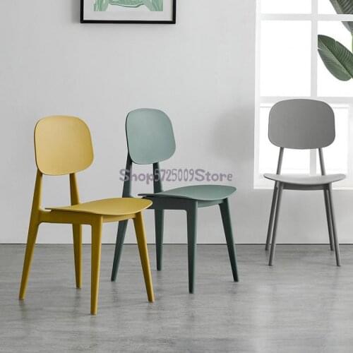 Nordic dining chair home chair plastic modern minimalist restaurant stool backrest creative desk outdoor negotiation table and