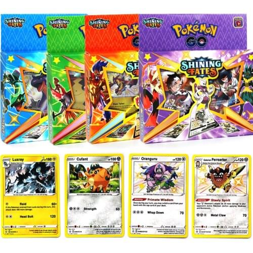 Pokemon English Cards 2021 Latest 54Pcs English Pokemon Card Shining Fates Trade Game Battle Cards Collection Collectable Toys