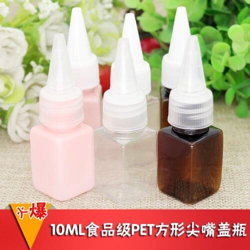 Portable 10ml Square Tip Cap PET Plastic Sub-bottling trial Bottling of Cosmetics Bottle 20PCS/LOT