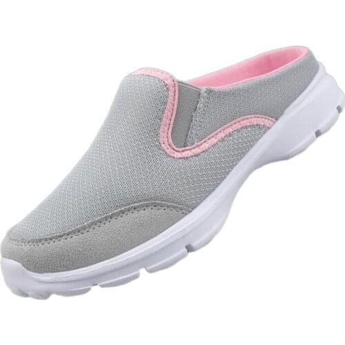 Summer Sandals for Women 2020 Lazy Shoes Fashion Breathable Mesh Flat Casual Womens Shoes Lightweight Womens Slippers