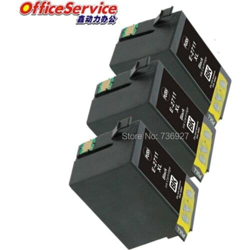 3Black 27XL T2711 T2701 Compatible Ink Cartridge For Epson WorkForce Pro WF-3620 WF-3640 WF-7610 WF-7620 WF-7110 printer