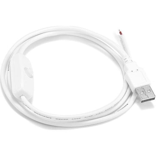 5050 LED Strip USB Connector Cable With ON/OFF Switch 1m 1.5m 2m 5V 12V 24V USB Electric Copper Wires For Lamp Bulb Lighting