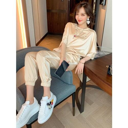 Top Quality Loose rivets T Compassionate+New summer slacks with elastic tie