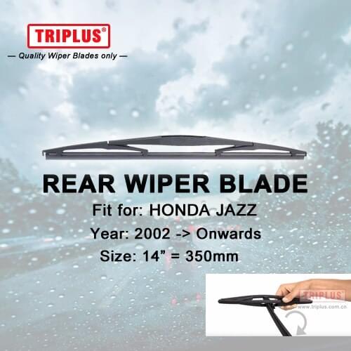 Rear Wiper Blade for Honda Jazz (2002-Onwards) 1pc 14" 350mm,Car Rear Windscreen Wipers,for Back Window Windshield Blades