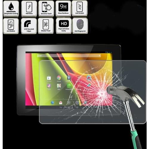 Tablet Tempered Glass Screen Protector Cover for ARCHOS 101 Cobalt 10.1" - Anti Fingerprint Screen Film Protector Guard Cover