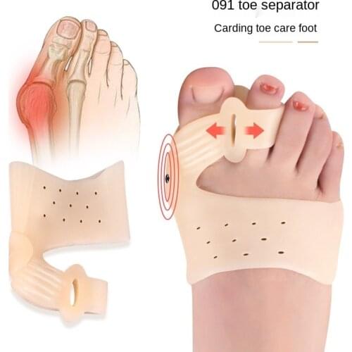1 Pair Silicone Gel Bunion Big Toe Separator Spreader Eases Foot Pain Hallux Valgus Correction Massage Pedicure Tool Shoe Insole