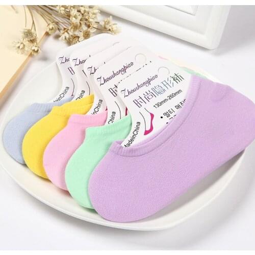 1 pair Boat Socks Candy Color Summer Style Women Low Socks Brand Quality Invisible Cotton Socks Slippers Calcetines De Mujer