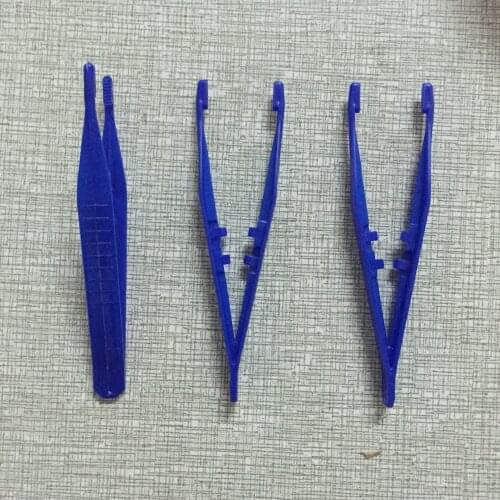 11cm long plastic tweezers iodophor tweezers