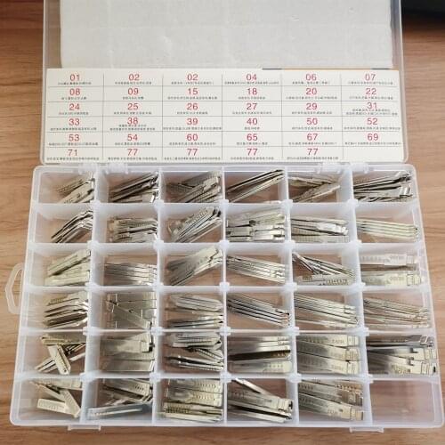 175pcs Engraved Line Scale Shearing Teeth Blank Car Key Cutting Teeth Blade for KD900/KD-X2 KD VVDI JMD Remotes Car Key Blade