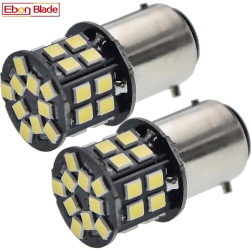 2 X Led Motorcycle Headlight Scooter Bulb BAX15D 6000k Light ATV Moto Motorbike Moped Accessories Vintage School Car Lamp 6V 12V