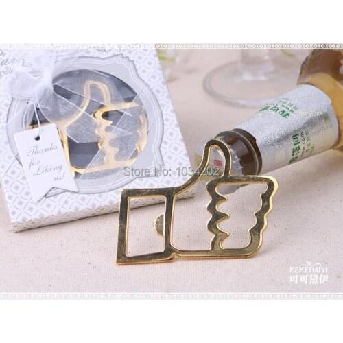 200PCS/LOT Wholesale Like For Love Thumbs Up Metal Bottle Opener-- Wedding Favor and gifts for guest