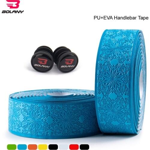 BOLANY Road Bike Handlebar Tape Accessories Embossment EVA Soft Breathable Sweat Anti-Slip Bicycle Bar Tape Cycling Sports Parts