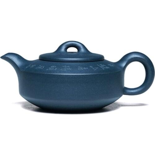 Yixing Purple Clay Teapot, Famous Handmade Original Ore and The Republic of China Green Stone Scoop Chinese Tea Set