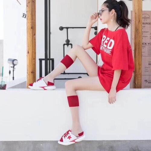 Color stripe Silk stockings knee-high for Ladies Girls Transparent Cass Glass fiber Silk Socks Sexy Summer leg Thin black Women