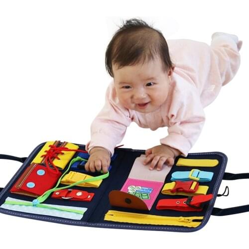 Montessori Baby Toy Dressing Board Bag Basic Life Skills Training Toys for Toddler Preschool Self-Care Ability Training Unisex