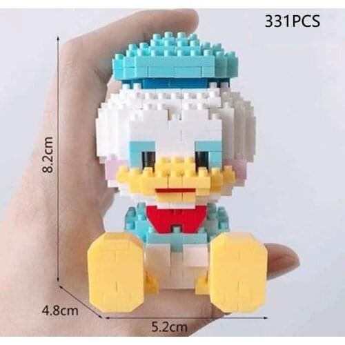 Disney figure Donald Duck Diamond Micro Building Blocks Daisy Duck Huey Scrooge Cartoon toy mini bricks kids gift