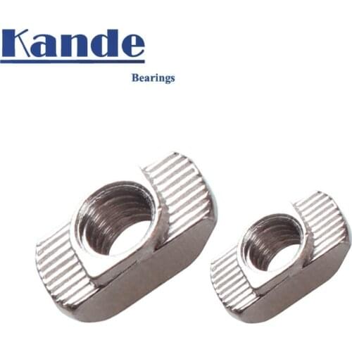 50pcs 20 Series M3/m4/m5 Nickel Plated T Nut Hammer Head Fasten Nut For Aluminum Extrusion Profile 2020 Series Slot Groove 6mm