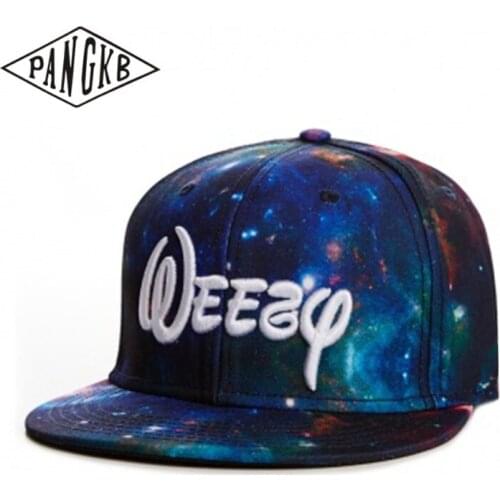 PANGKB Brand WEEZY CAP GALAXY WHITE hip hop snapback hat autumn for men women adult outdoor casual sun baseball cap bone