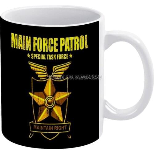 Mad Main Force Patrol Coffee Mugs Ceramic Personalized Mugs 11 Oz White Mug Tea Milk Cup Drinkware Travel Mug Australian Federal