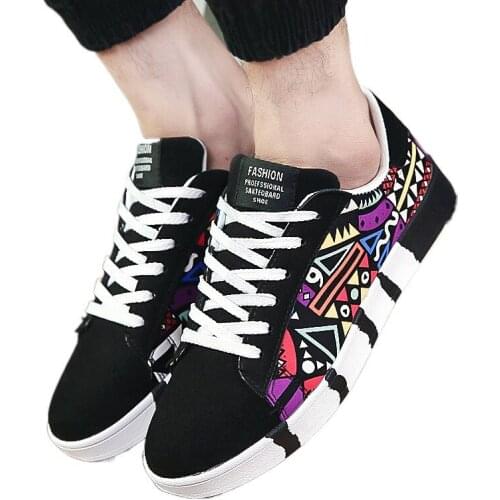 Dropshipping Zapatos De Hombre Men Sneakers Casual Shoes Men Lovers Printing Fashion Flat Tenis Masculino Vulcanized Shoes Free