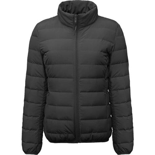 Lightweight Down Jacket Women Short Stand Collar Jackets Autumn and Winter New Fashion Korean Slim Thin Womens Warm Coat XXXL