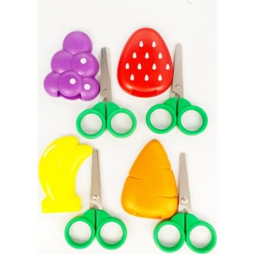 Magnetic Scissors Cute Kawaii Fruit Scissors Small Scissors With Safe Cap Scrapbook Paper Crafts DIY Home Cutting Thread Cutter
