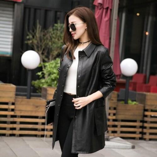 Fashion High Quality Sheepskin Coat Womens Jackets Spring 2020 Real Leather Jacket Plus Size Coat Female Veste Femme Zjt231