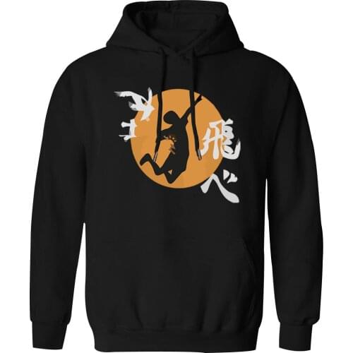 Hooded For Mens Haikyuu K-pop Fashion Anime Sweatshirts Standard Leisure Clothing Autumn Sprint Oversize Male Casual Pullovers