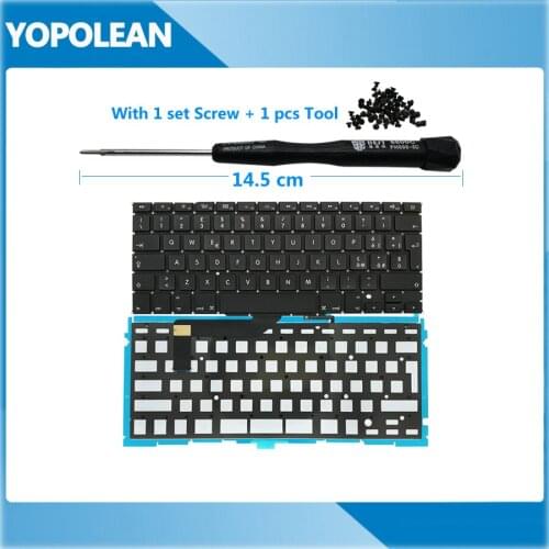 New Italy Italian Replacement Keyboard + Backlight Screw Tool For Macbook Pro 15" Retina A1398 2012 2013 2014 2015