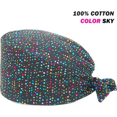 Unisex Adjustable Surgicals Hat 100% Cotton Dentist Pet Beauty Pharmacy Lab Ai Workers Accessories Nursing Caps Women Scrub Caps