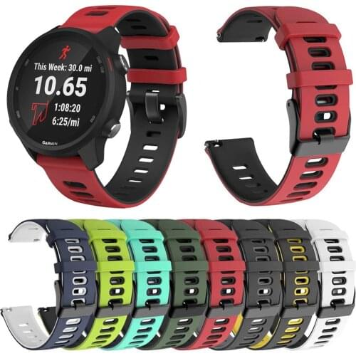 Compatible with Garmin Vivoactive 3 Straps, 20mm Soft Silicone Replacement Bands for Garmin Venu Forerunner 645 245