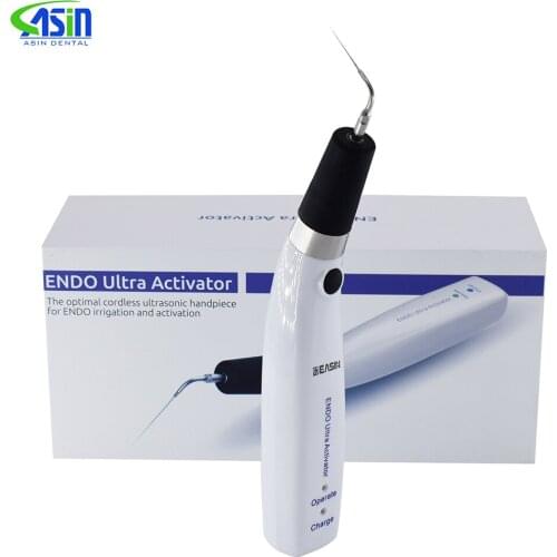 Dental Endo Ultra Activator Endo Irrigator Cordless Ultrasonic Activator Handpiece with 6 Tips 40-50Khz 1500mAh