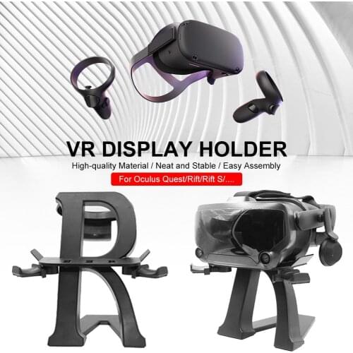 Vr Stand,Headset Display Holder And Station For Oculus Go / Rift /Oculus Rift S / Quest Oculus Quest Headset Press Controllers