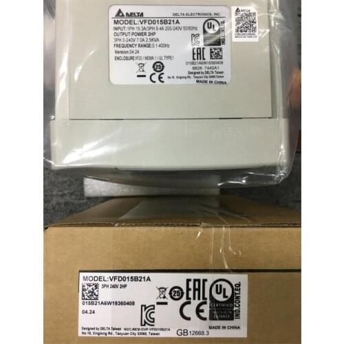 Delta inverter VFD-B 0.75-37KW VFD015B21A 1.5KW single-phase three-phase 230V original VFD007B21A VFD015B21A VFD022B21A