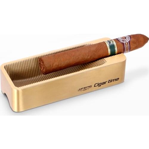 JIFENG Unique Aluminium Ashtray Cigar Cigarette Ash Tray Travel Ashtray Cigar Pocket Portable Smoking Accessories For COHIBA