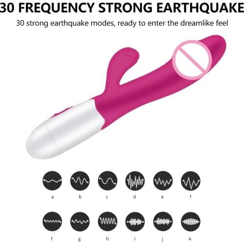 Rabbit G-Spot Vibrator vagina Clitoris Stimulator adult erotic Sex Toys for woman Silicone dildo anal wand massager waterproof