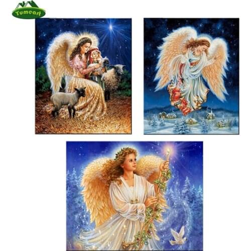 YUMEART Diy Diamond Painting cross stitch Diamond Mosaic Sets 5D Diamond Embroidery Needlework Handmade Crafts Angel Wings