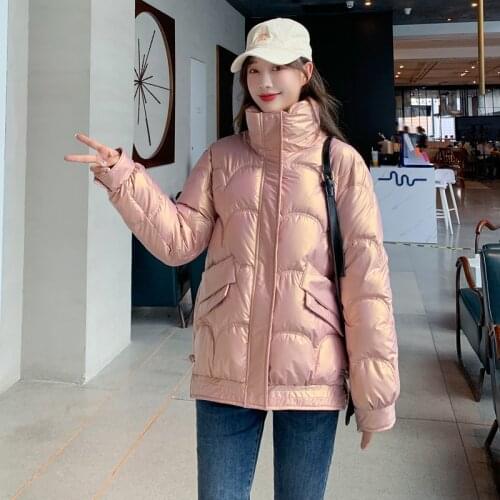 ISENMAL Women Winter Jacket Parkas 2021 New Fashion Youth Slim Stand Collar Casual Street Warm Autumn Winter Coat Female