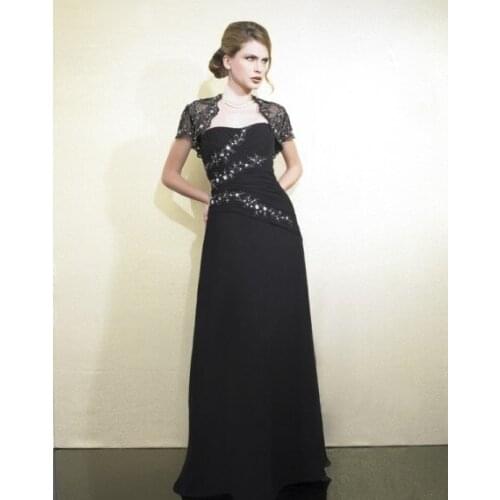 2018 new design vestidos de festa crystal beaded long party evening elegant formal gowns Mother of the Bride Dresses with jacket