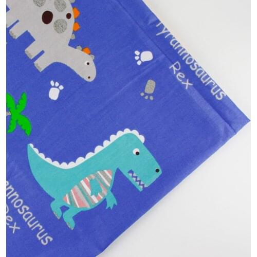 0.5 meter width 156cm Dinosaur Cartoon Print 100% Cotton Fabric for boys Home Textile Patchwork Quilted Fabrics