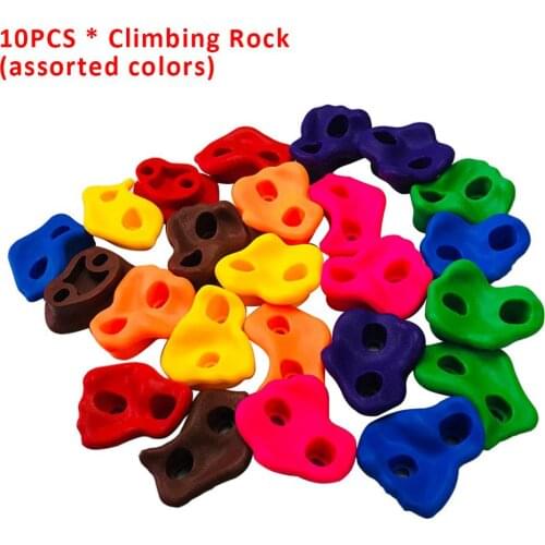 10 Pcs Rock Climbing Toys Plastic Indoor Outdoor Wall Stone Toys for Children Safe Climbing Rock Set Hand Feet Holds Grip Kits
