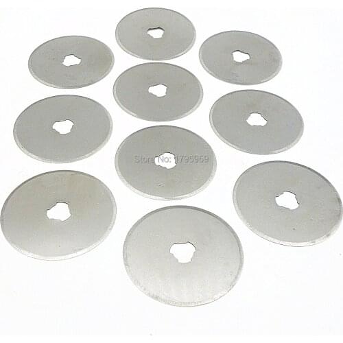 10pcs Rotary Cutter Refill Blades Fabric Leather Vinyl Sewing Cutting Craft Tools Circular Rotary Cutter Spare Blades 45*8*0.3mm