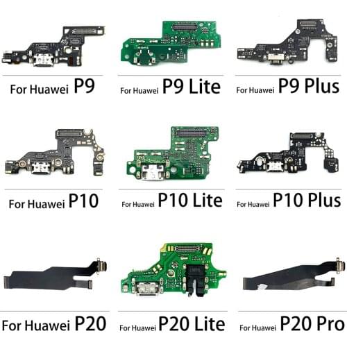 20Pcs/Lot, USB Charging Port Mic Microphone Dock Connector Board Flex Cable For Huawei P9 P10 P20 P30 P40 Lite Pro Plus E 5G